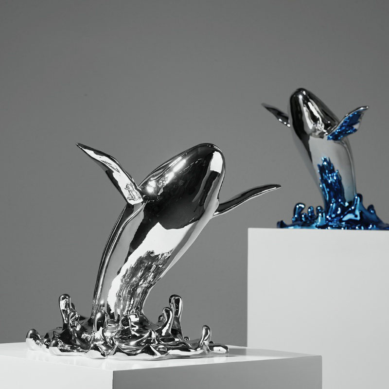 Interior Design Xmas - Creativo che salta balena scultura lobby